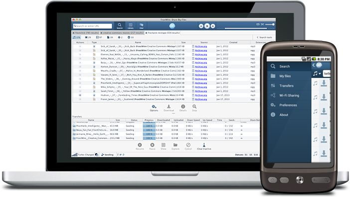 Click here to download FrostWire now, absolutely free